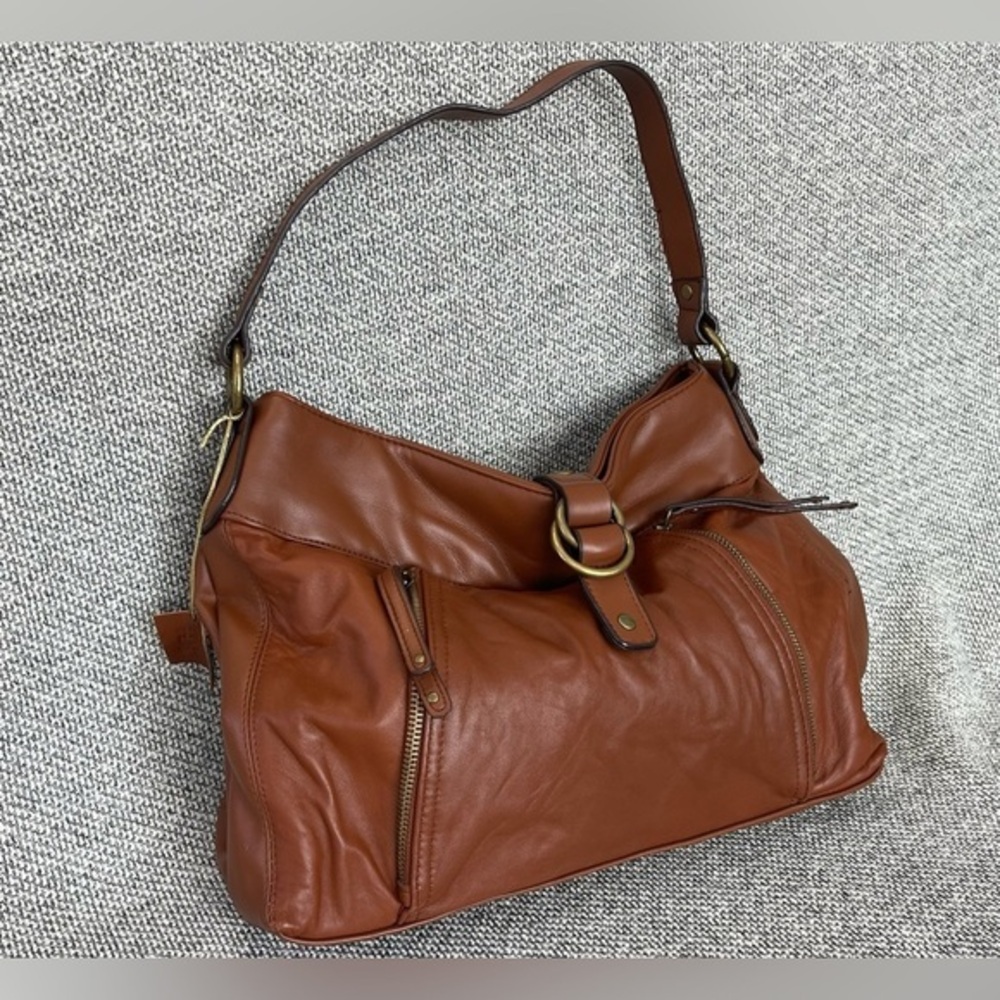 Target - Brown Genuine Leather - Medium Shoulder Bag
